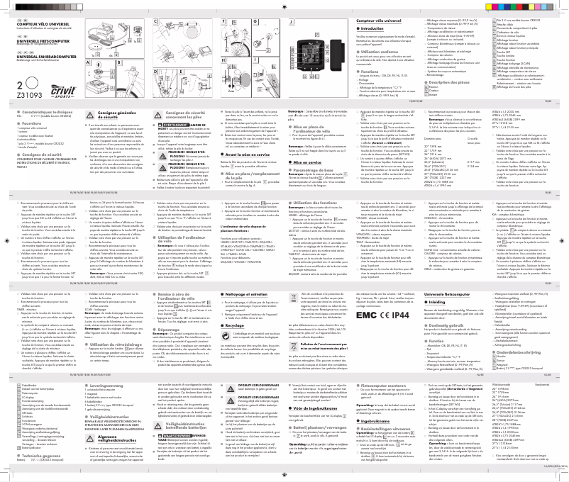First page image of the manual for Z31093