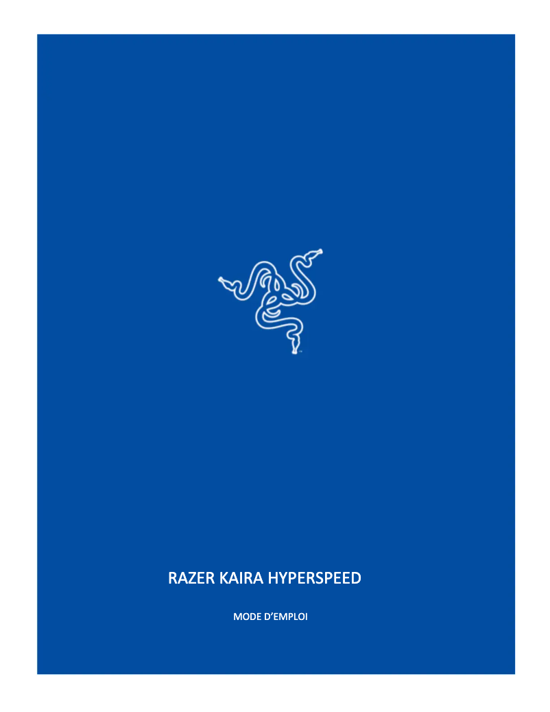 Page 1 of the manual User Manual Razer Kaira HyperSpeed