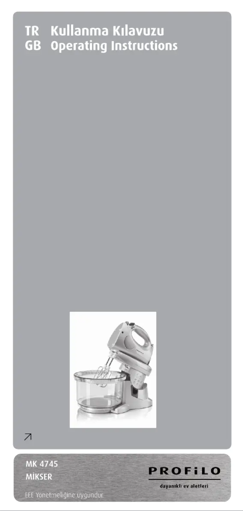 First page image of the manual for MK4710