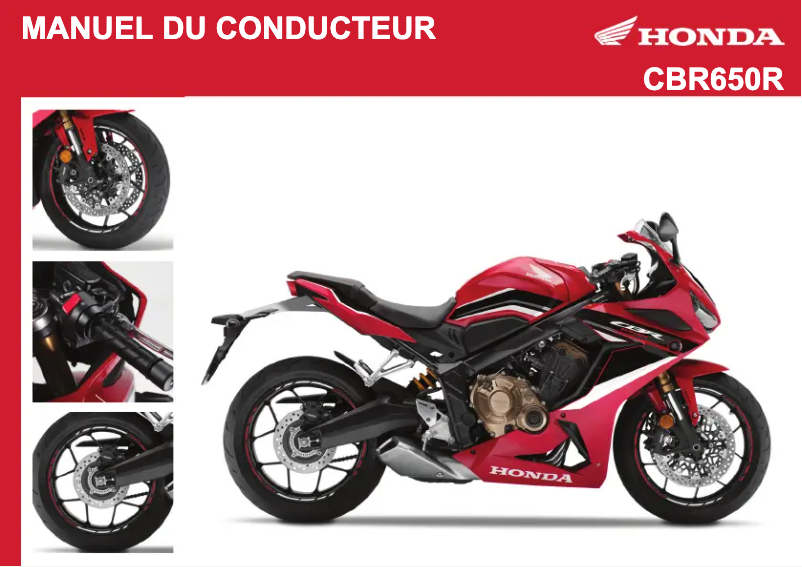 Page 1 of the manual User Manual Honda CBR650R (2021)