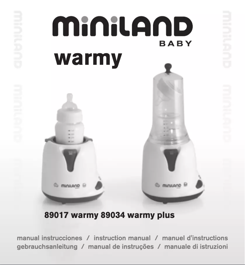 Page 1 of the manual User Manual Miniland 89034 Warmy Plus
