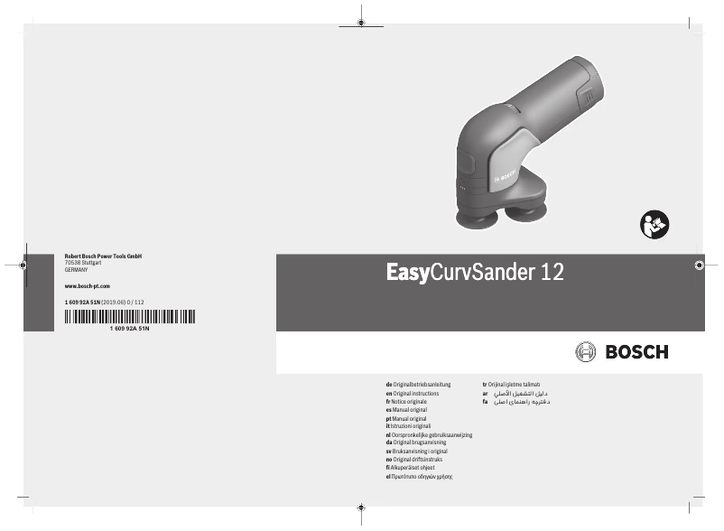 Page 1 of the manual User Manual Bosch EasyCurvSander 12