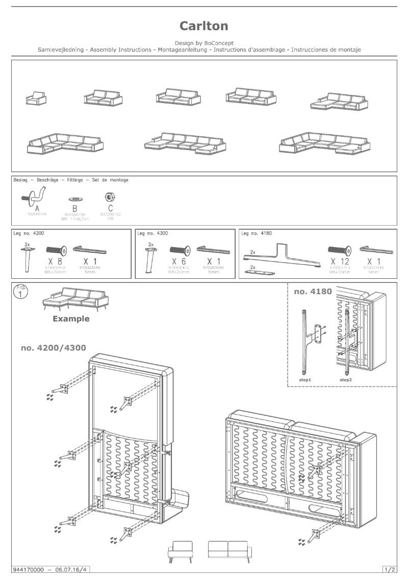 First page image of the manual for Carlton