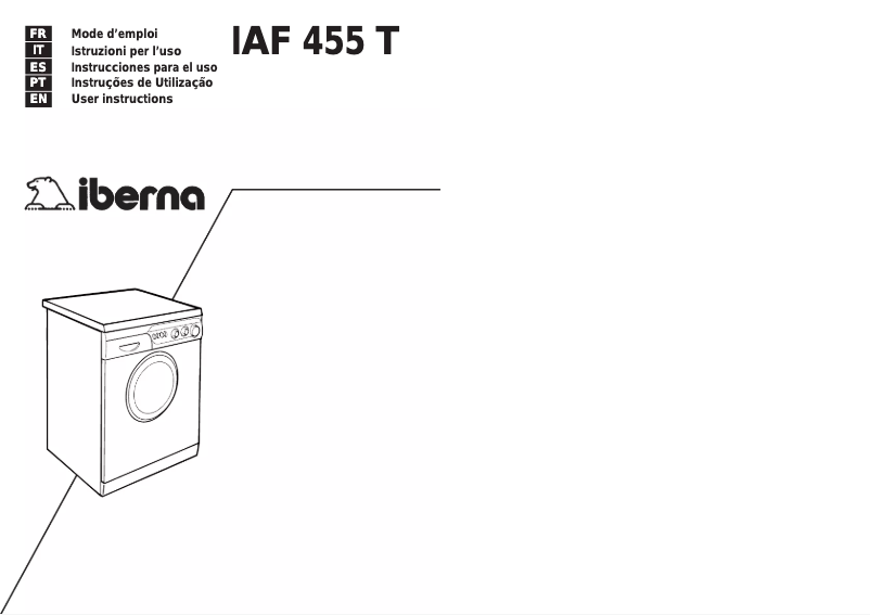 Page 1 of the manual User Manual Iberna LB IAF 455 T