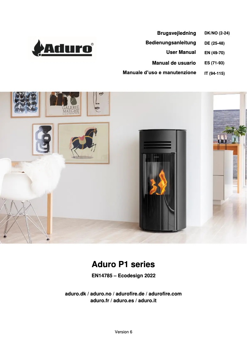 First page image of the manual for P1 seri