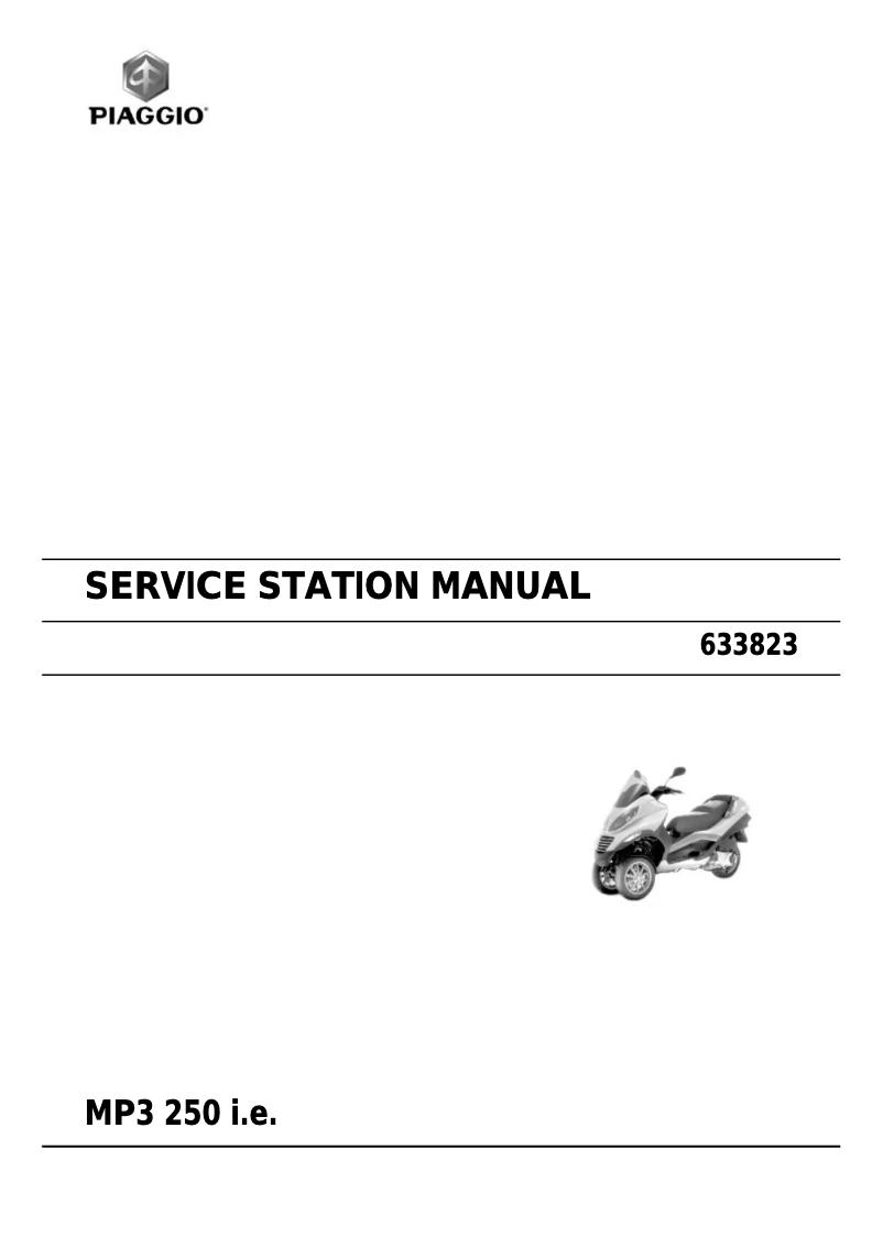Page 1 de la notice Manuel utilisateur Piaggio MP3 250 i.e.