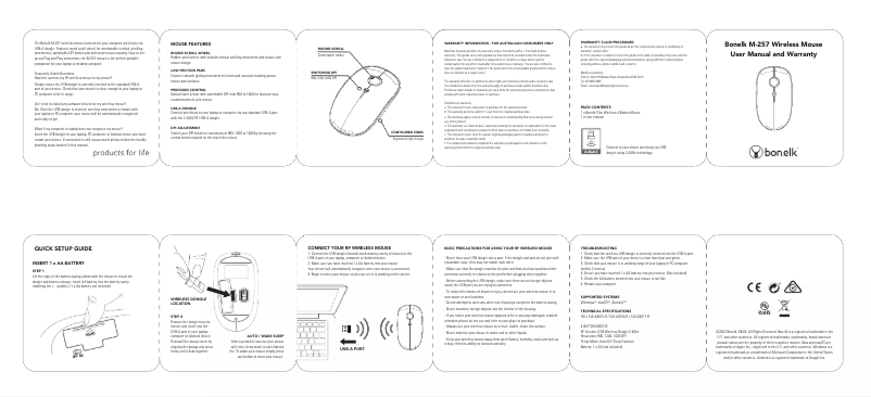 First page image of the manual for M-257