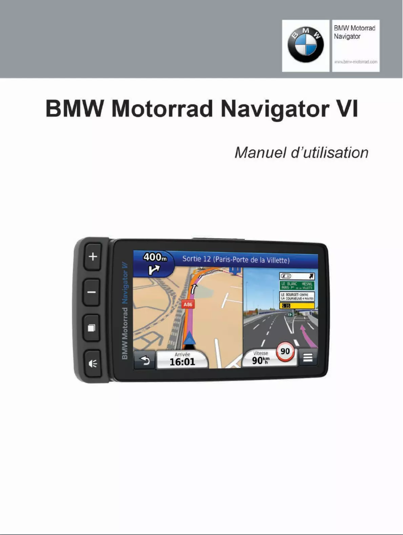 Page 1 of the manual User Manual Garmin BMW Motorrad Navigator VI
