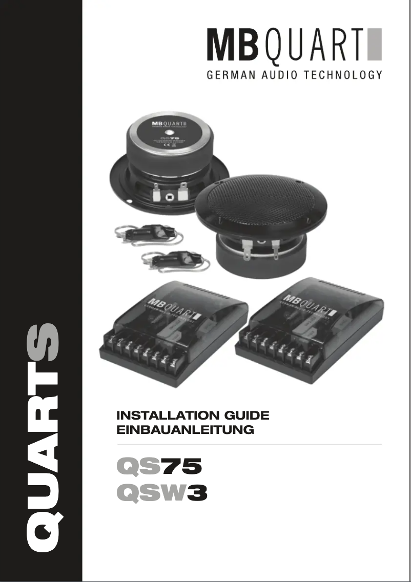 Page 1 of the manual User Manual MB Quart QS75