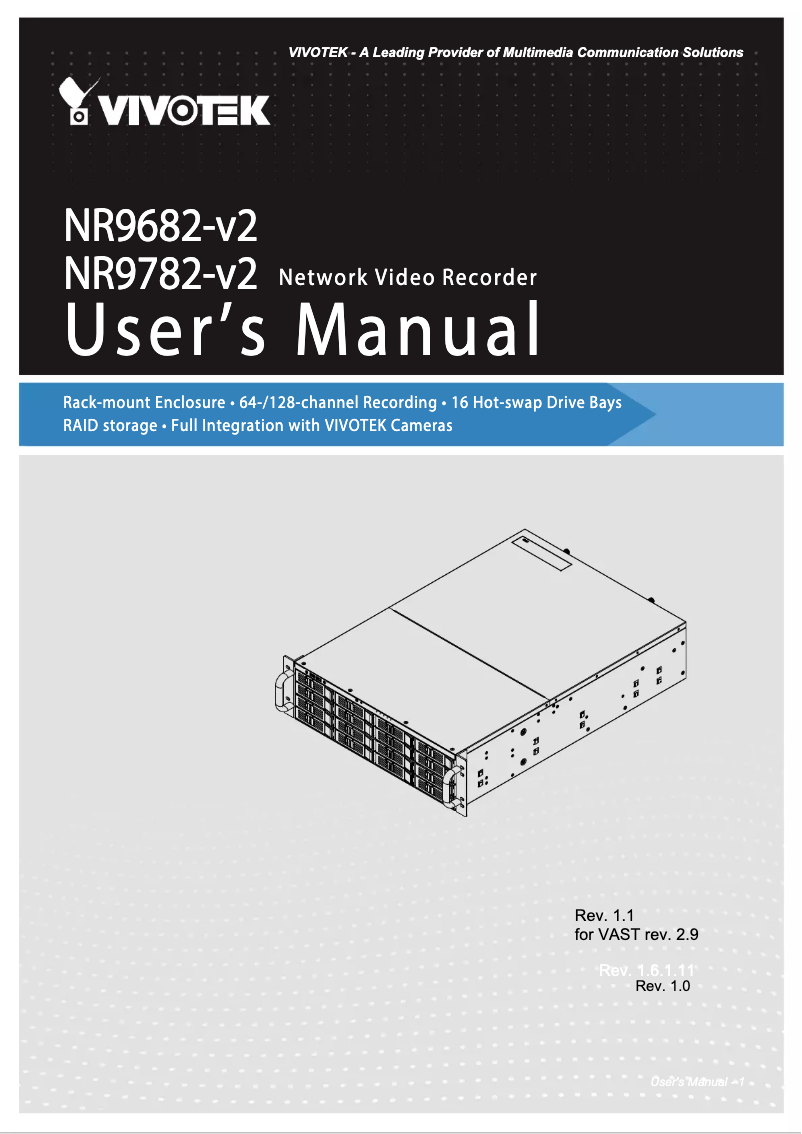 First page image of the manual for NR9682-v2