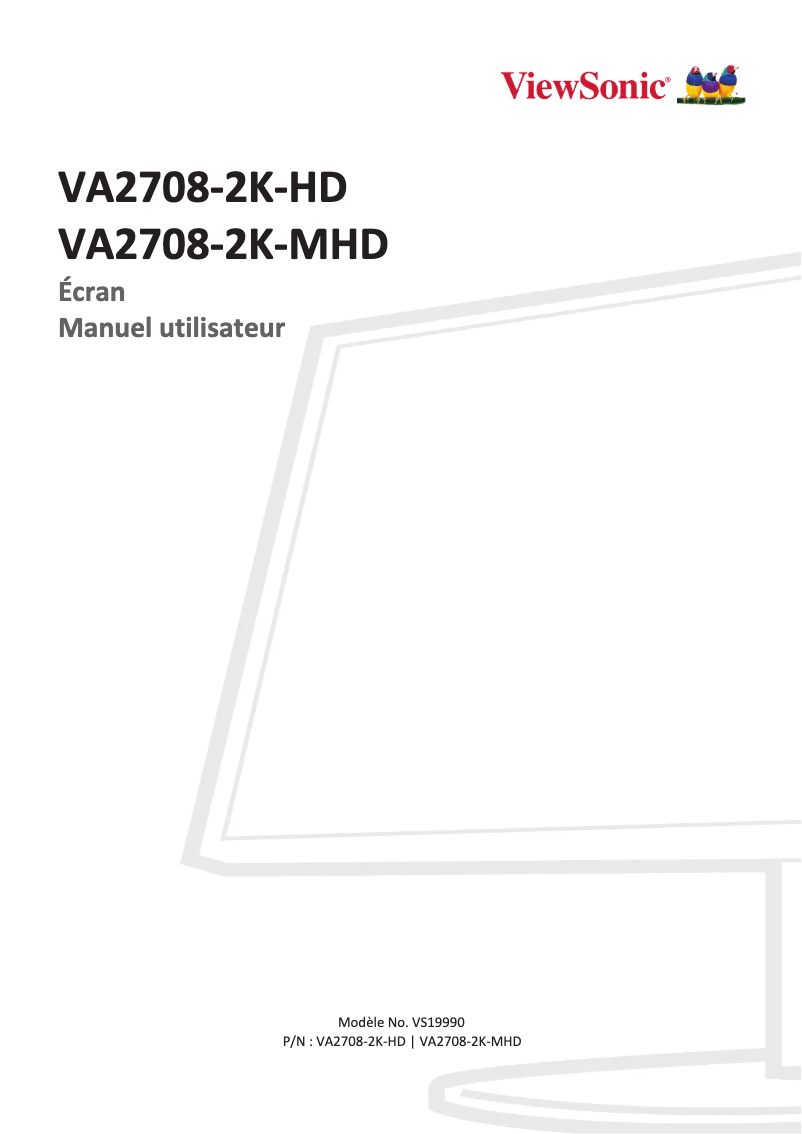 Image de la première page du manuel de l'appareil VA2708-2K-HD