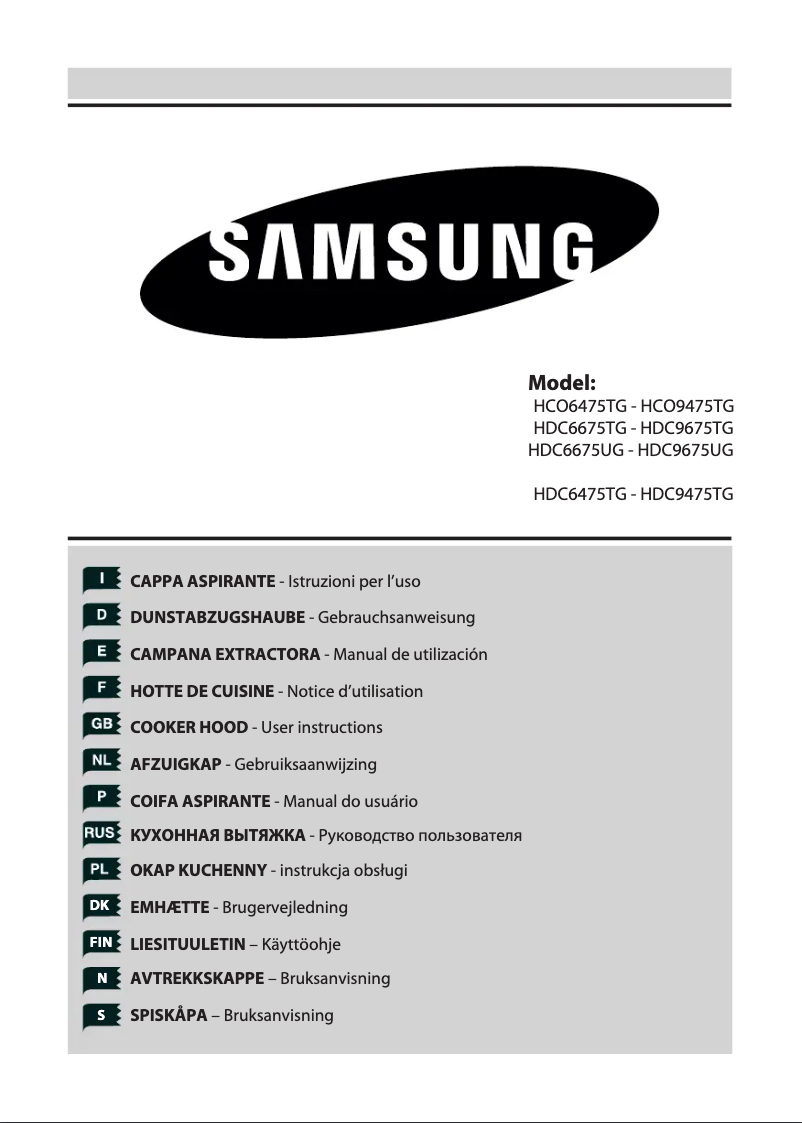 Page 1 of the manual User Manual Samsung HCO6475TG