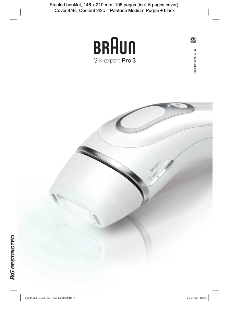 Page 1 of the manual User Manual Braun Silk-expert Pro 3 PL3230