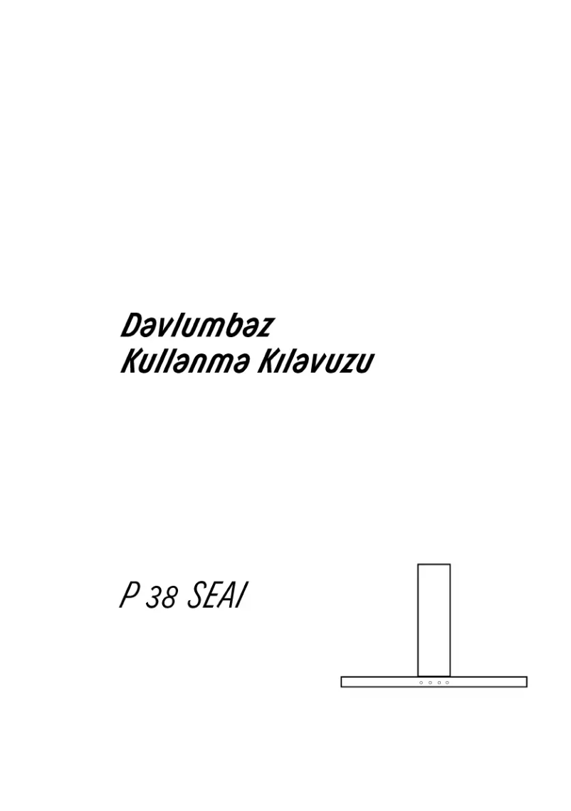 First page image of the manual for P 38 SEAI