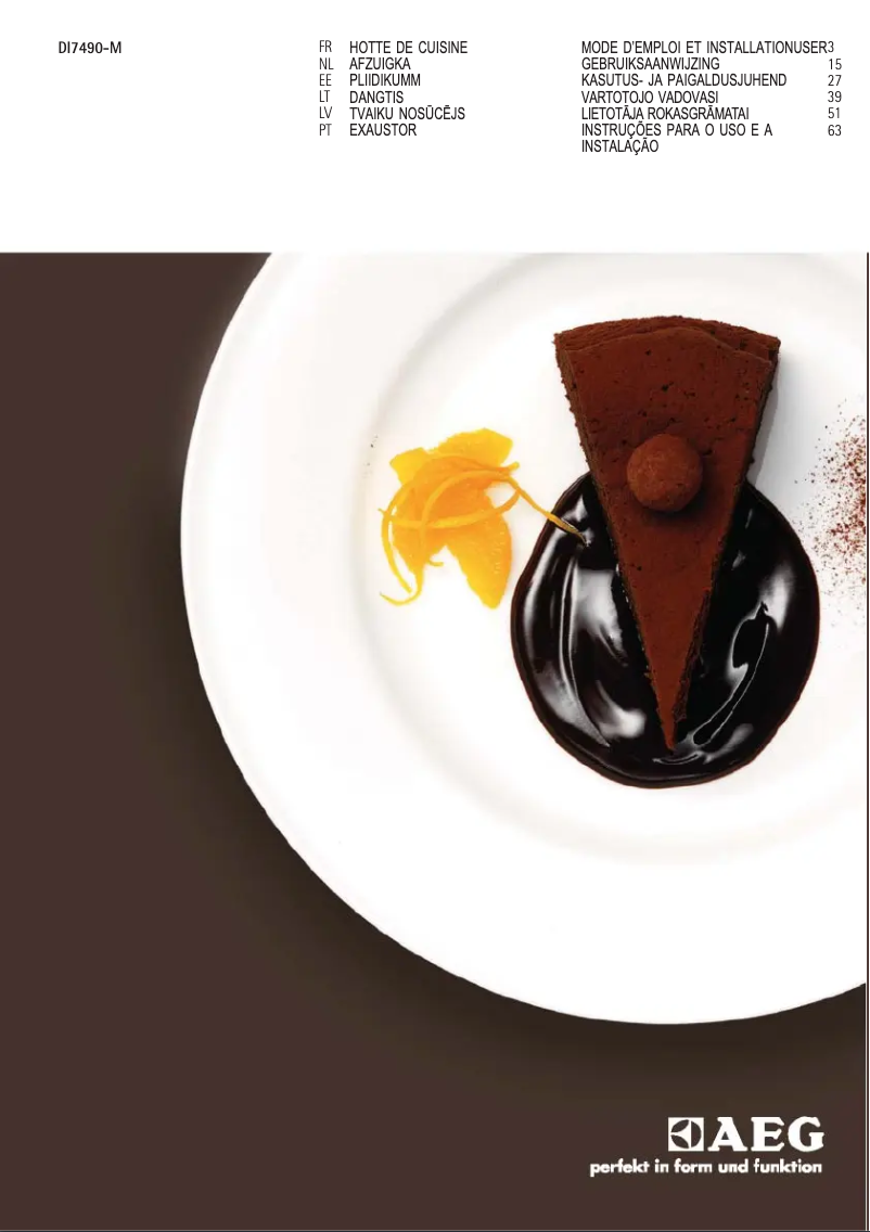 First page image of the manual for DI7490-M