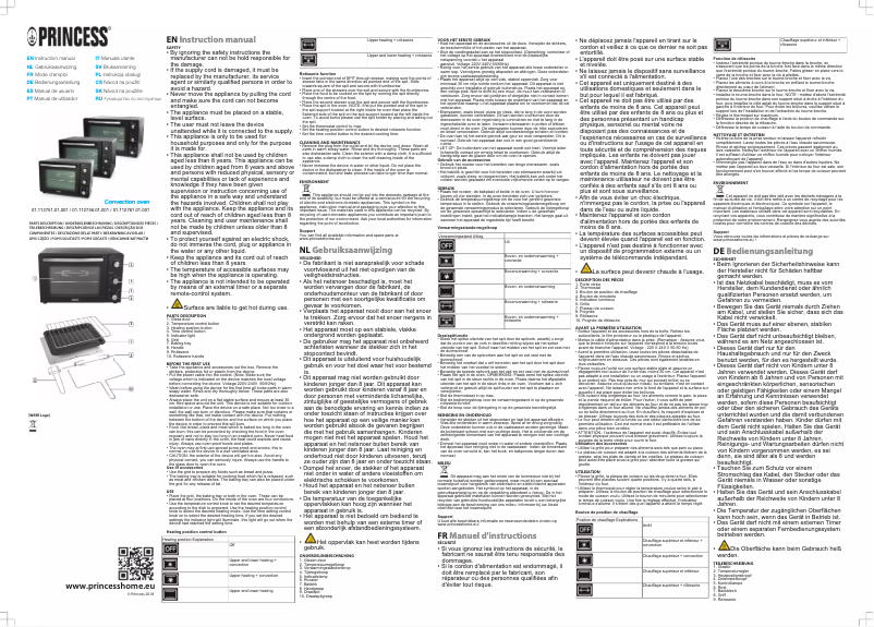 Page 1 of the manual User Manual Princess 112761