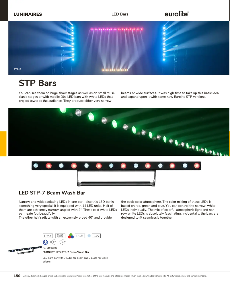First page image of the manual for LED STP-7