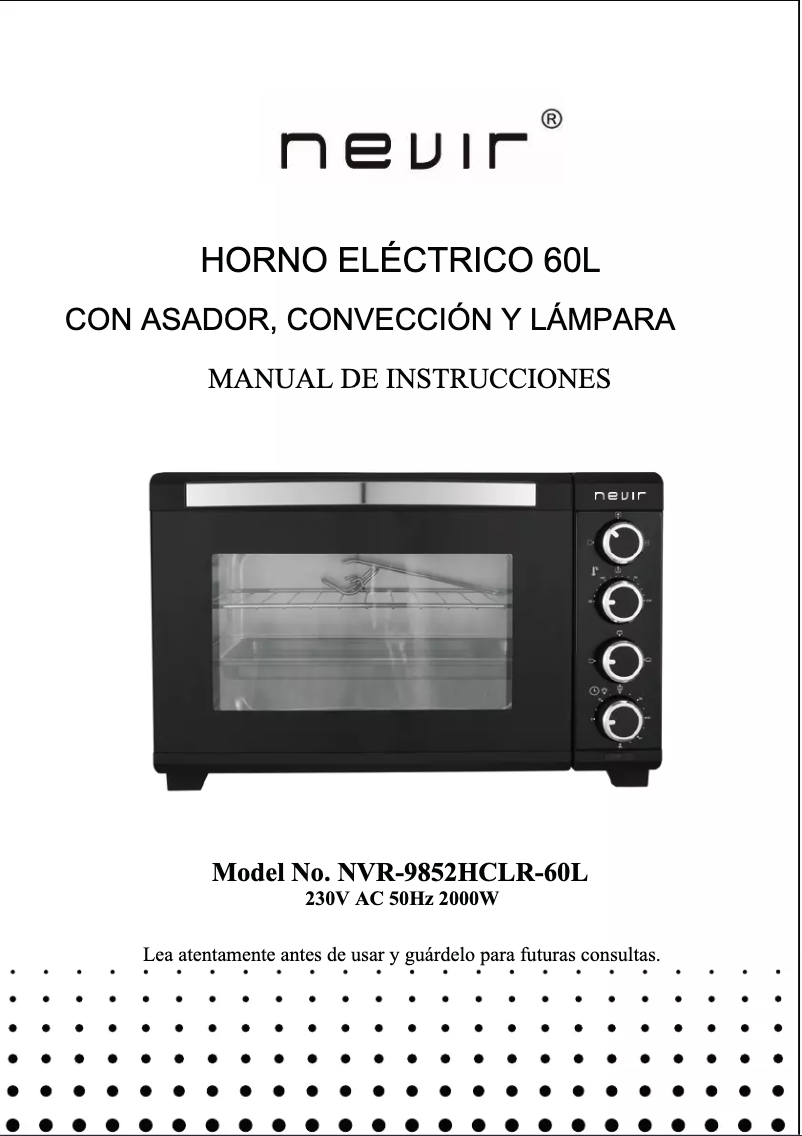 First page image of the manual for NVR-9852HCLR-60L