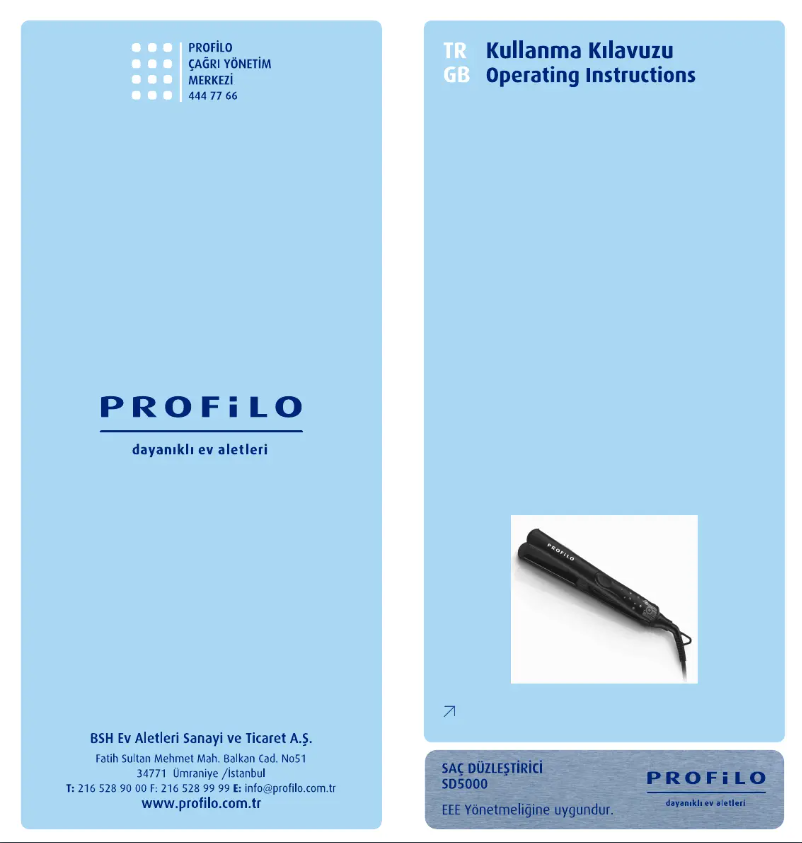 First page image of the manual for SD5000