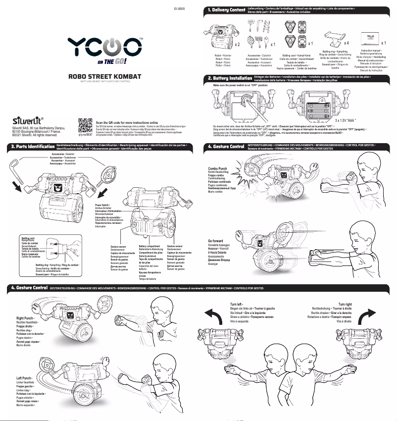 Page 1 of the manual User Manual Silverlit Robo Street Kombat