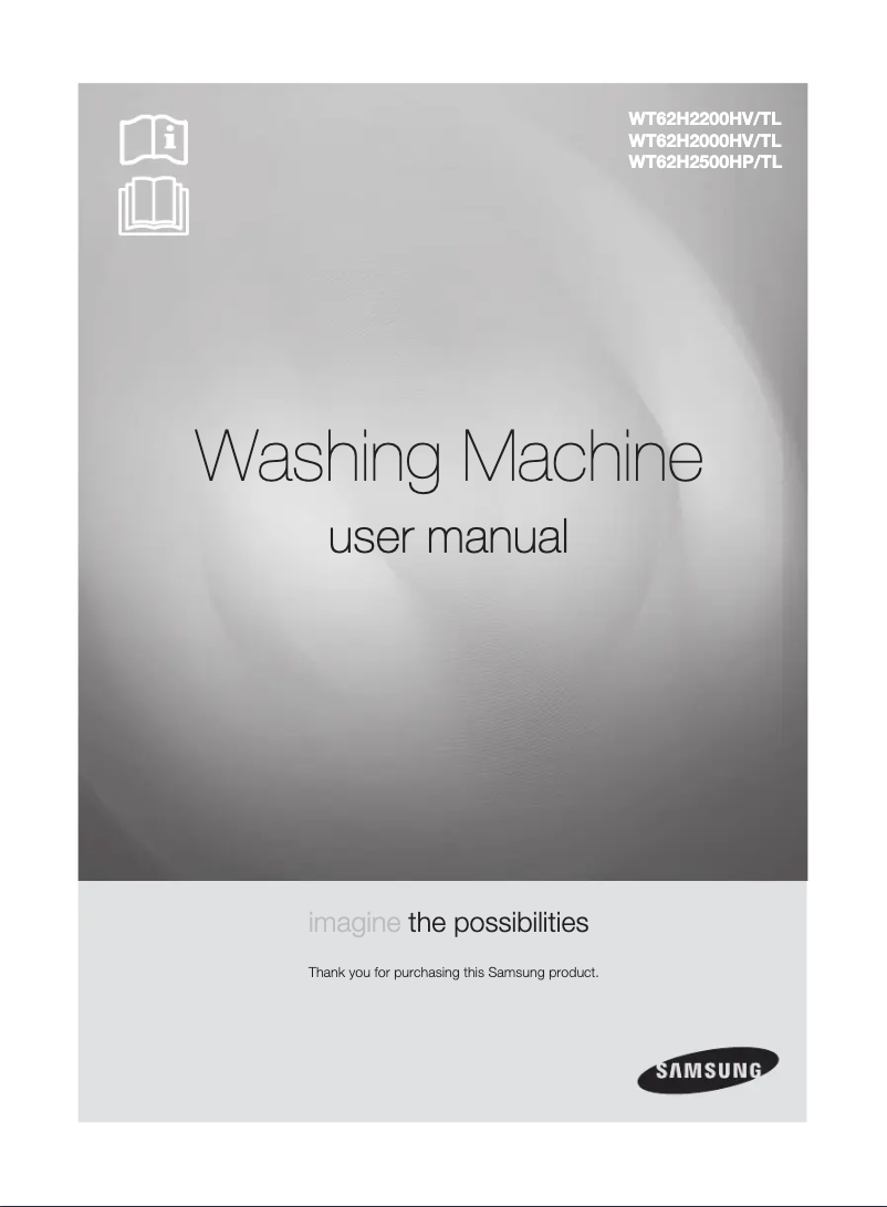 Page 1 of the manual User Manual Samsung WT62H2200HV/TL