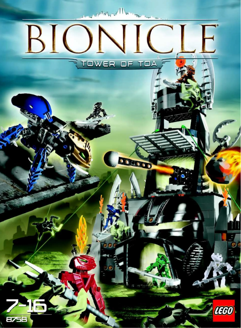 First page image of the manual for Bionicle 8758
