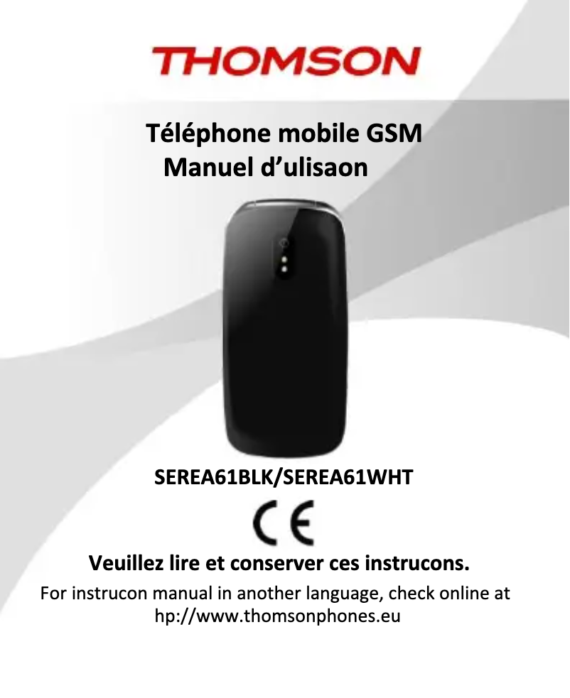 First page image of the manual for Serea 61