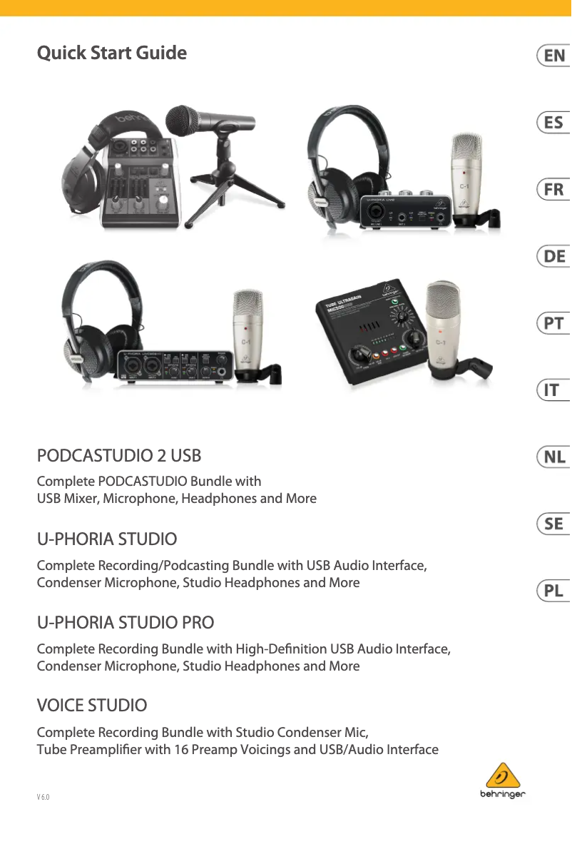 Image de la première page du manuel de l'appareil Voice Studio