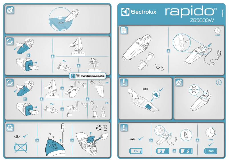 First page image of the manual for ZB5003W