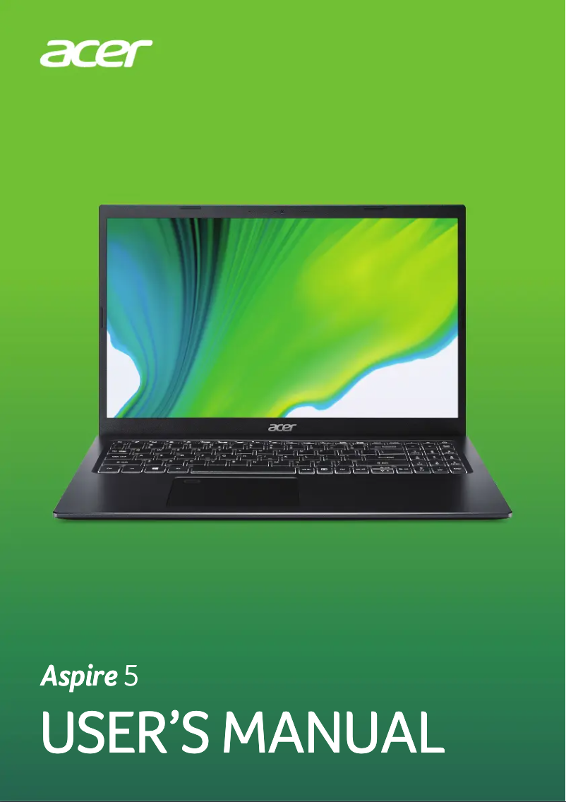 First page image of the manual for Aspire 5 15