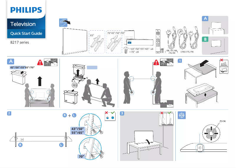First page image of the manual for 65PUT8217