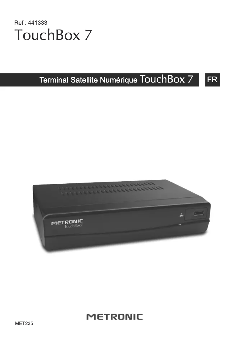 Page 1 of the manual User Manual Metronic Touchbox 7 441333