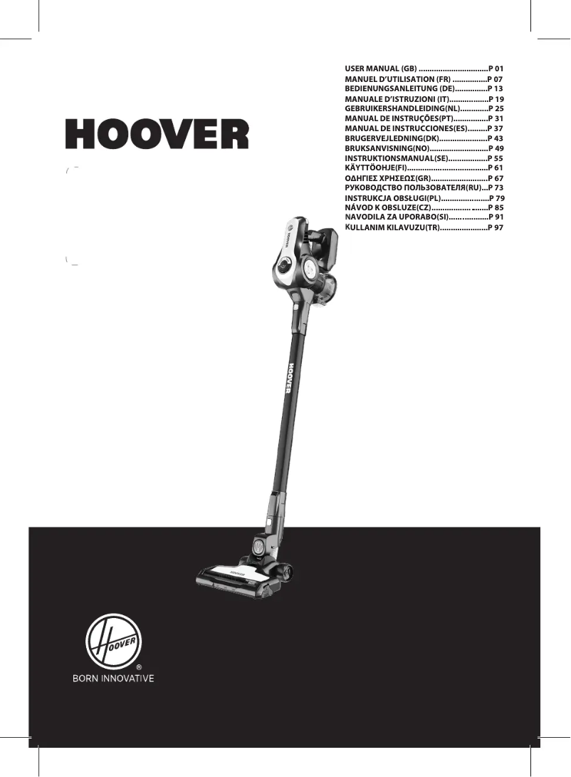 Page 1 of the manual User Manual Hoover H-FREE 700 Powerful Care