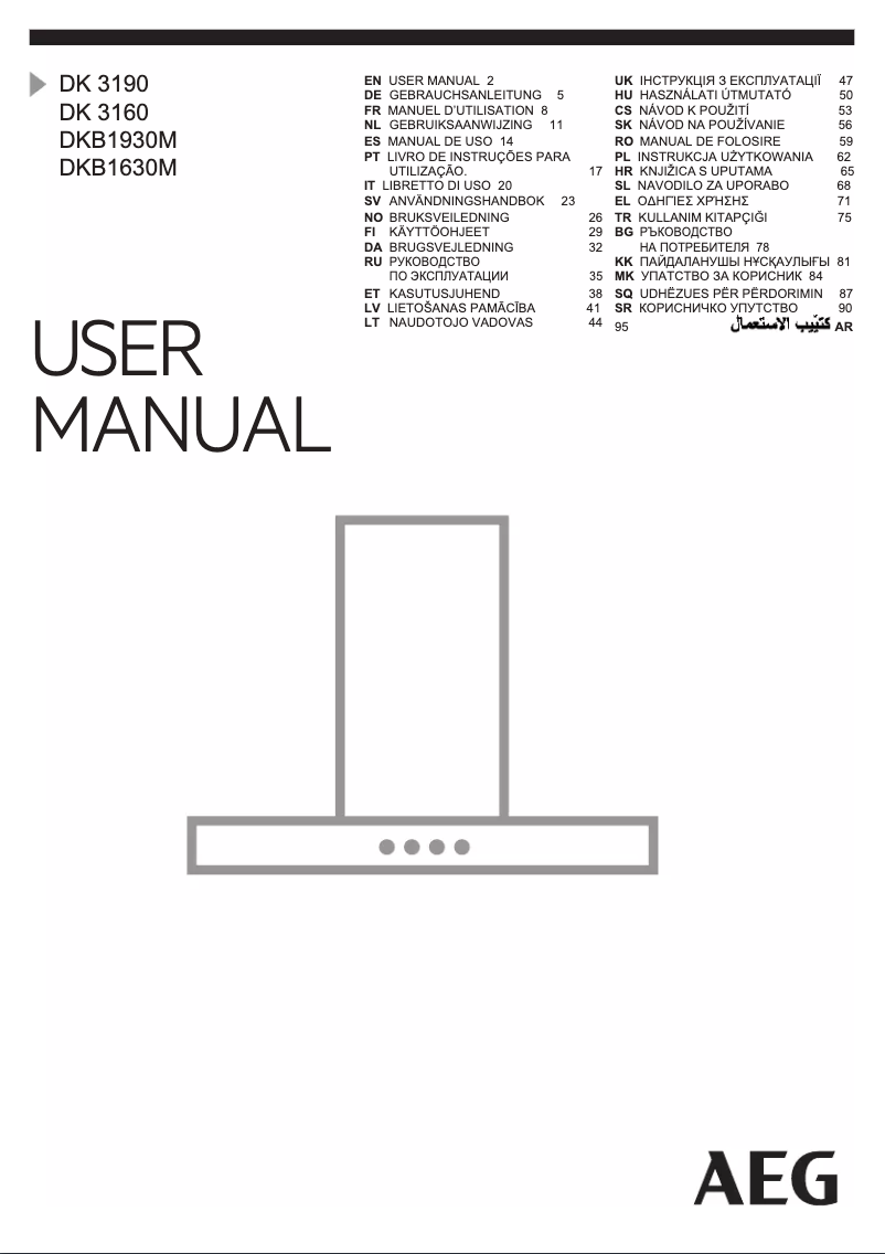 Page 1 of the manual User Manual AEG DKB1630M