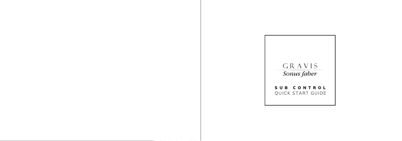 Page 1 of the manual Quick Start Guide Sonus Faber Gravis III