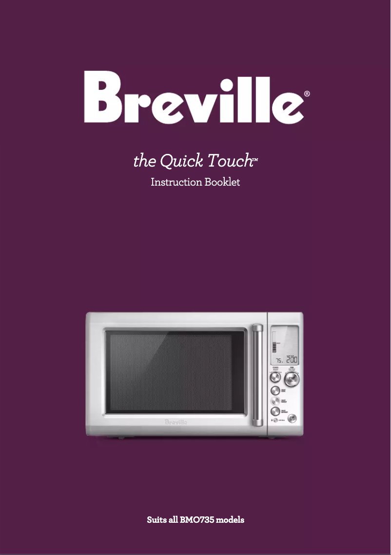 Page 1 of the manual User Manual Breville the Quick Touch BMO735