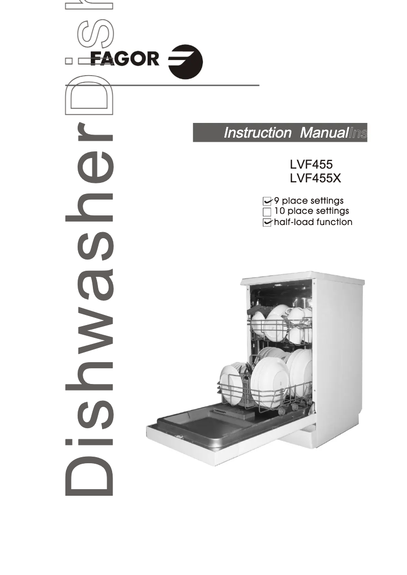 First page image of the manual for LVF455X