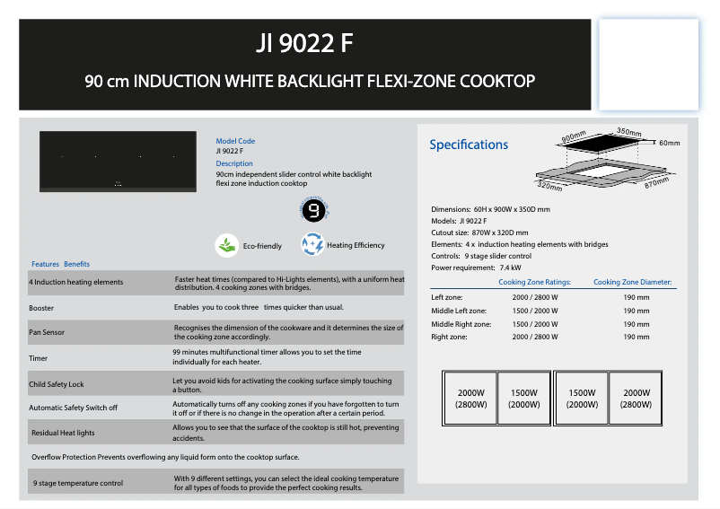 First page image of the manual for JI 9022