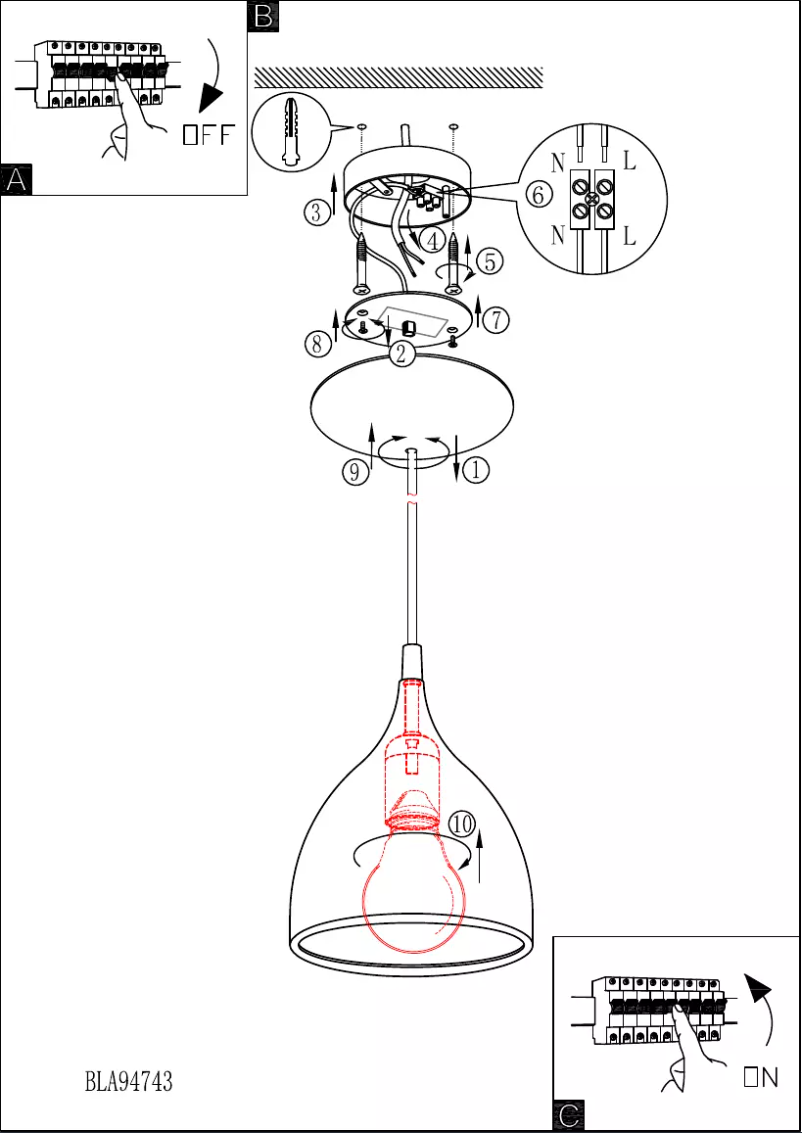 Page 1 of the manual User Manual Eglo Coretto 2
