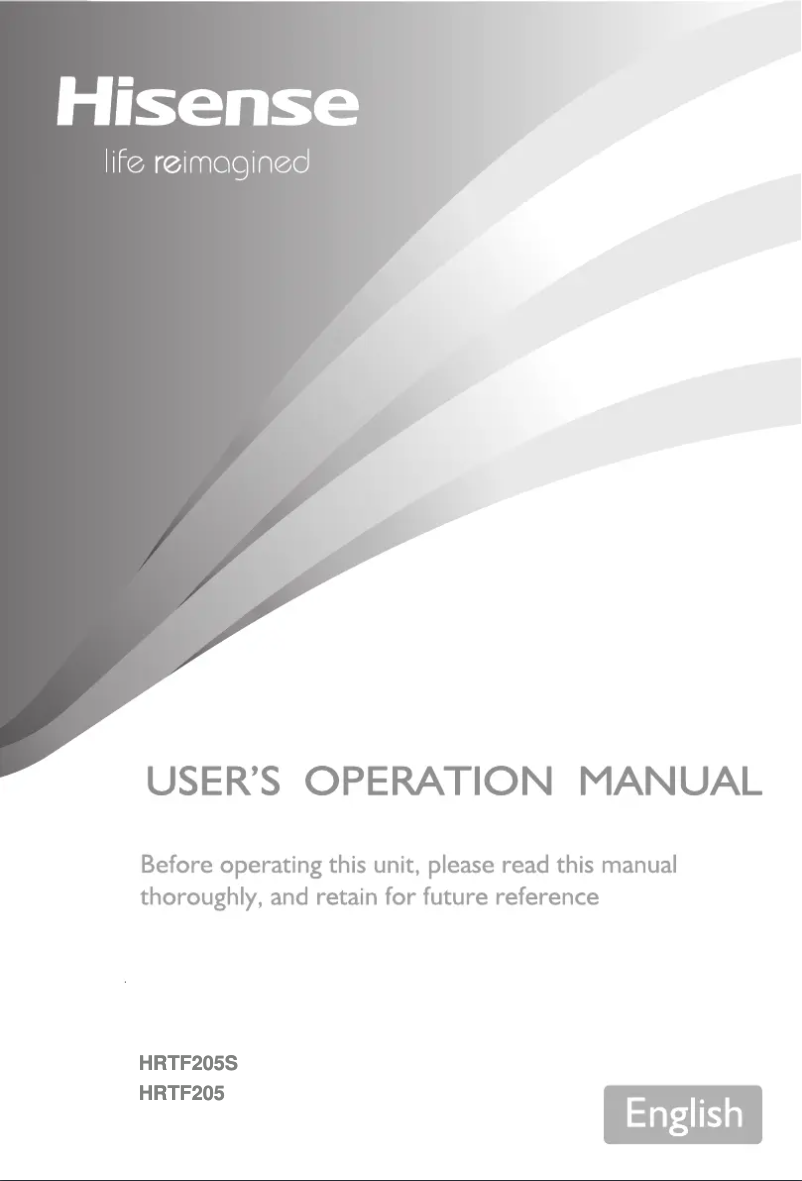 First page image of the manual for HRTF205
