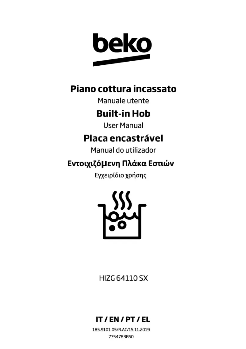 Page 1 of the manual User Manual Beko HIZG 64110 SX