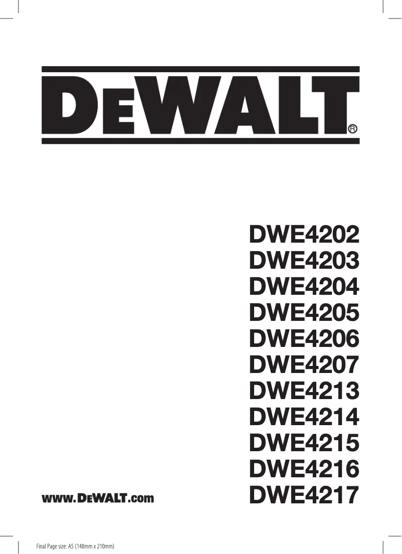 First page image of the manual for DWE4207
