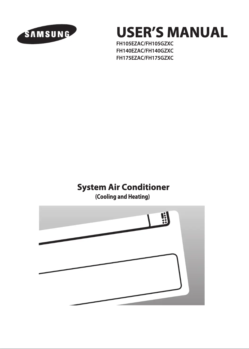 First page image of the manual for FH105EZAC