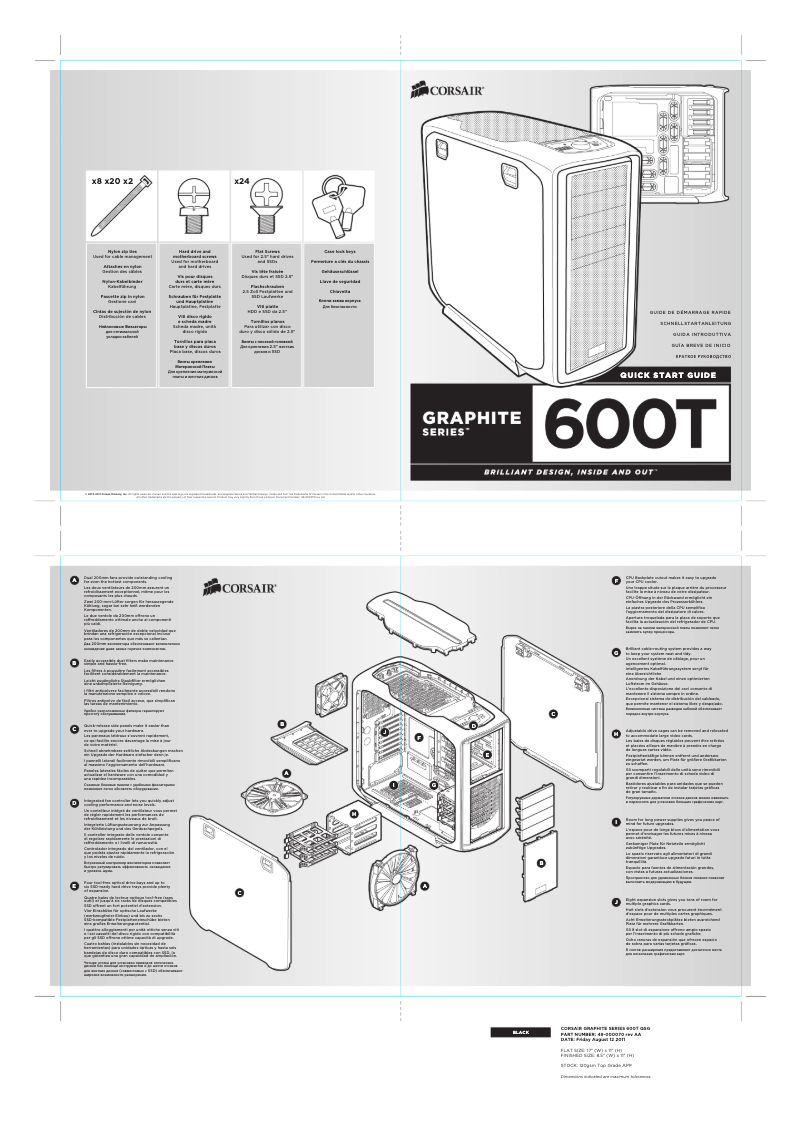 First page image of the manual for Graphite 600T