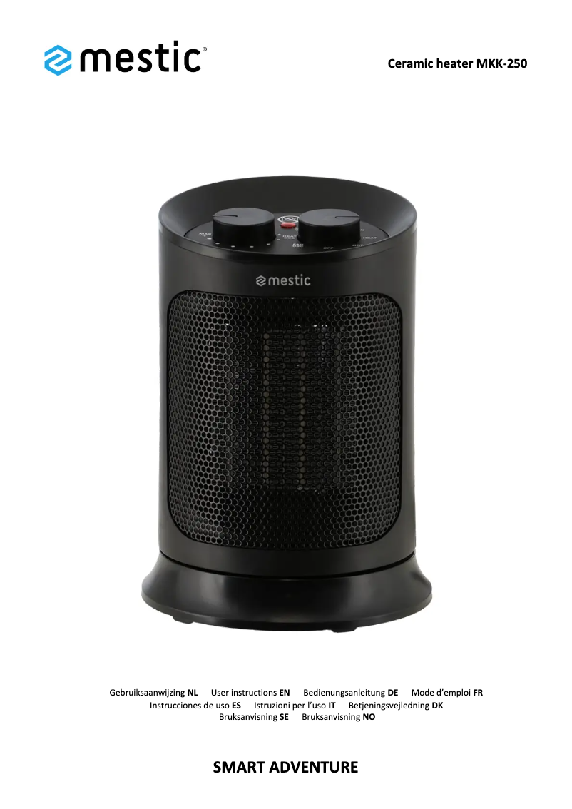 Page 1 of the manual User Manual Mestic MKK-250