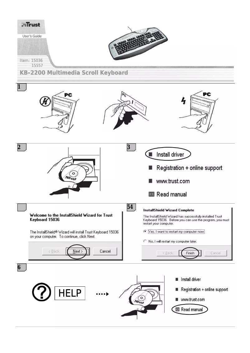 First page image of the manual for KB-2200 Multimedia