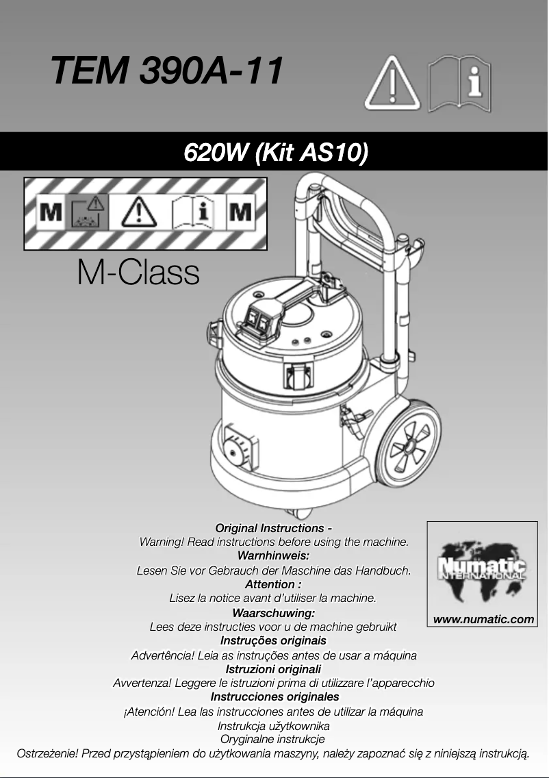 First page image of the manual for TEM 390A-11