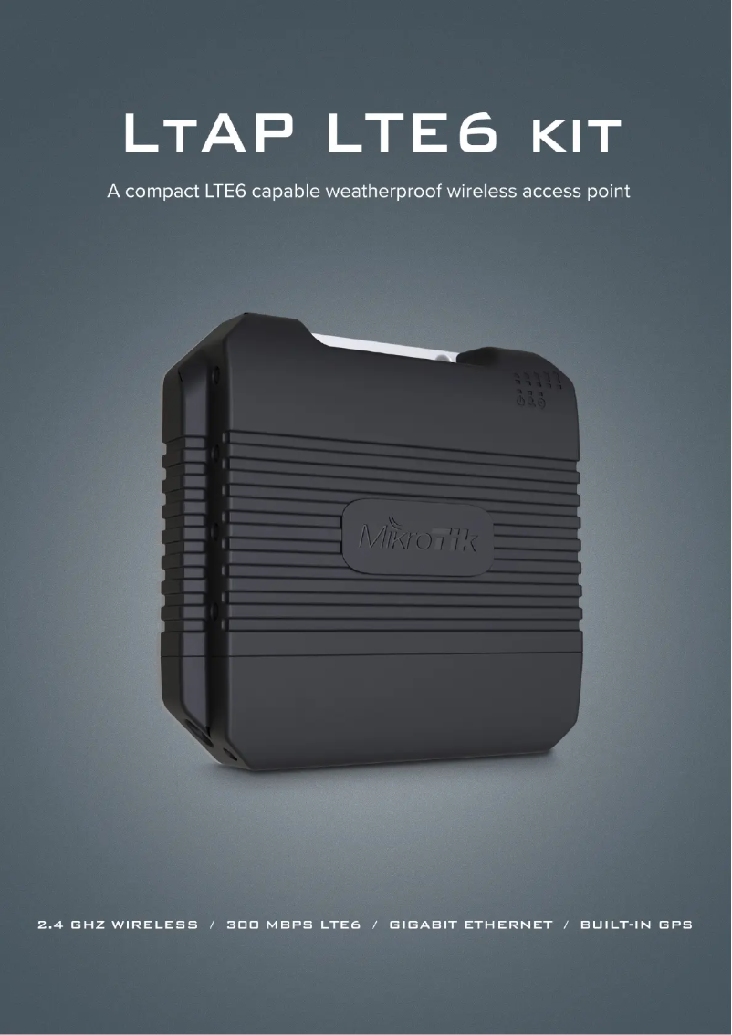 Page 1 of the manual Brochure Mikrotik LtAP LTE6 kit