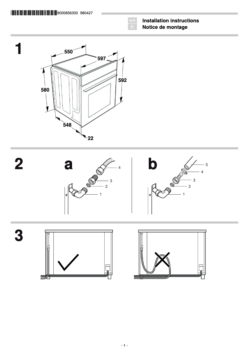 First page image of the manual for HG10LE150