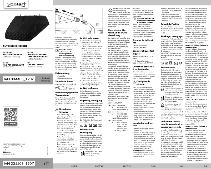 First page image of the manual for IAN 103956